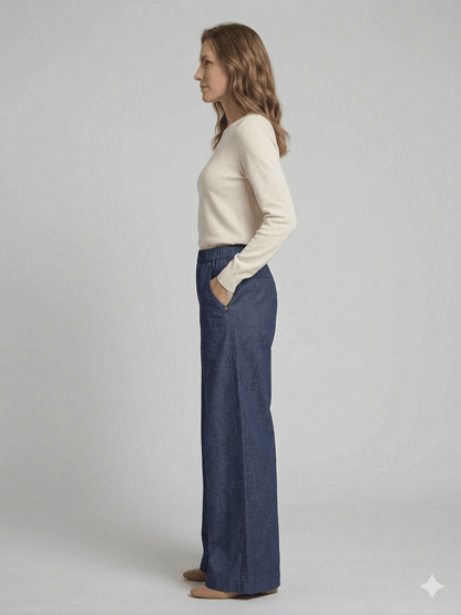 Pantalone palazzo con tasche Ragno - Malerba Showroom
