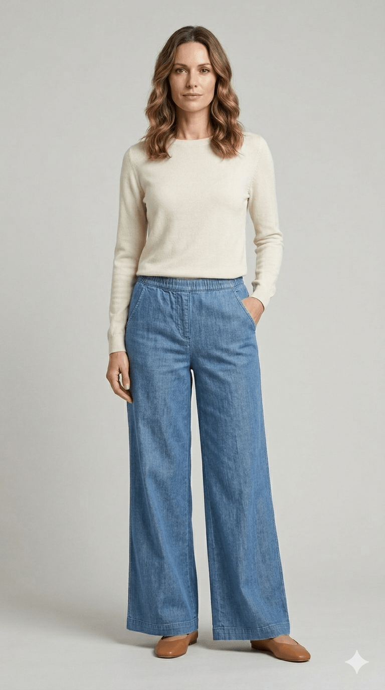 Pantalone palazzo con tasche Ragno - Malerba Showroom