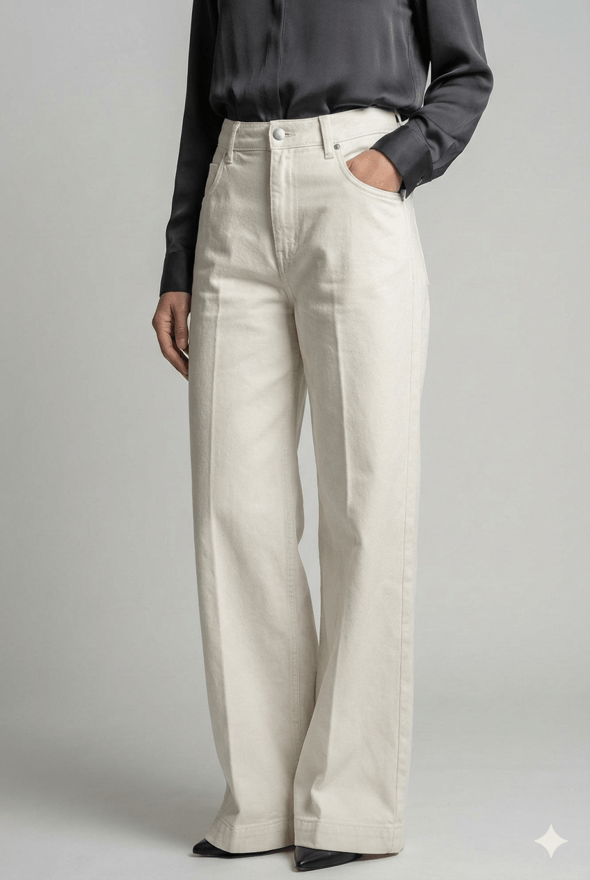 Pantalone Palazzo Marrone e Bianco - Malerba Showroom