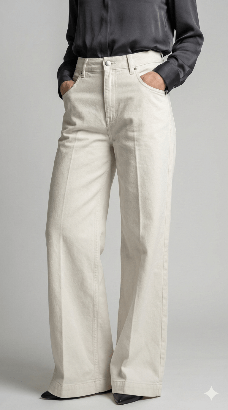 Pantalone Palazzo Marrone e Bianco - Malerba Showroom