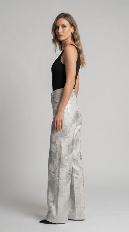 Pantalone Vicolo bianco effetto spalmato - Malerba Showroom