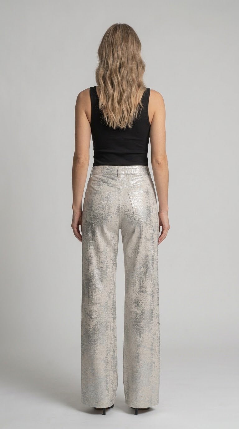 Pantalone Vicolo bianco effetto spalmato - Malerba Showroom