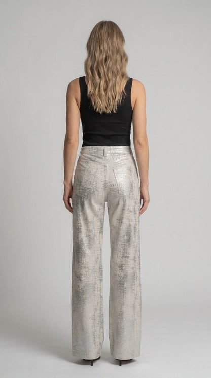 Pantalone Vicolo bianco effetto spalmato - Malerba Showroom