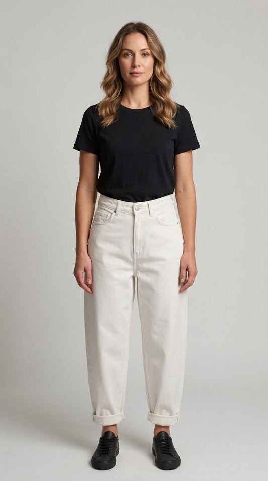 Pantalone Vicolo modello balloon in jeans 2 var. colore - Malerba Showroom