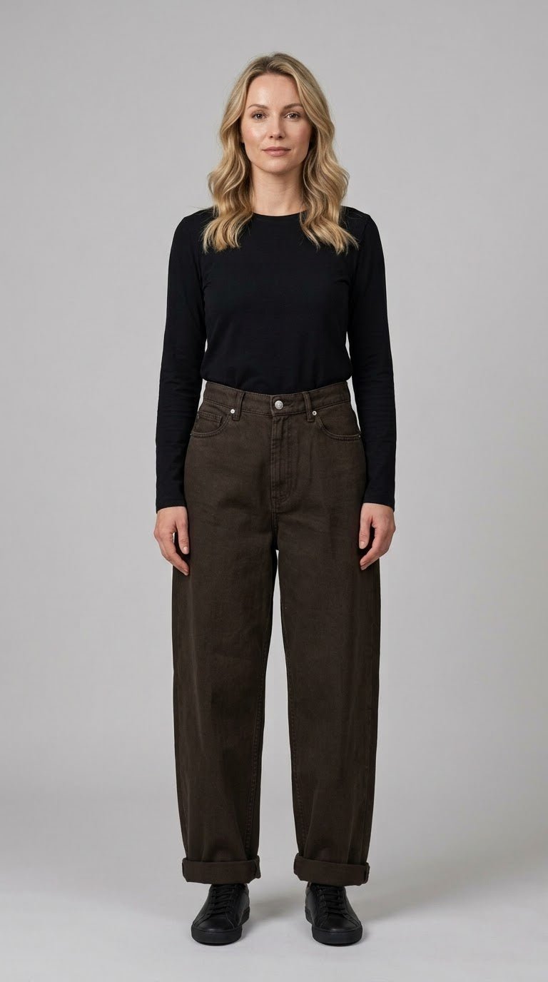 Pantalone Vicolo modello balloon in jeans 2 var. colore - Malerba Showroom