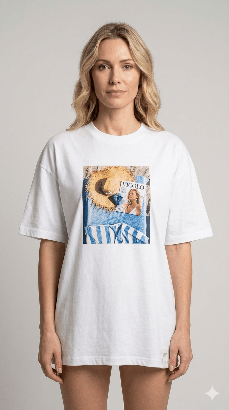 T-shirt Vicolo in diverse stampe fotografiche - Malerba Showroom