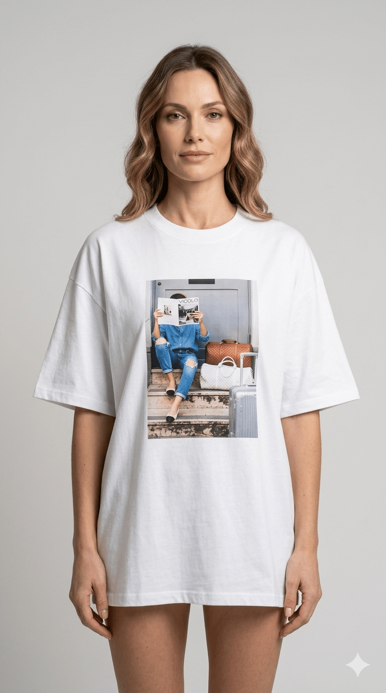 T-shirt Vicolo in diverse stampe fotografiche - Malerba Showroom