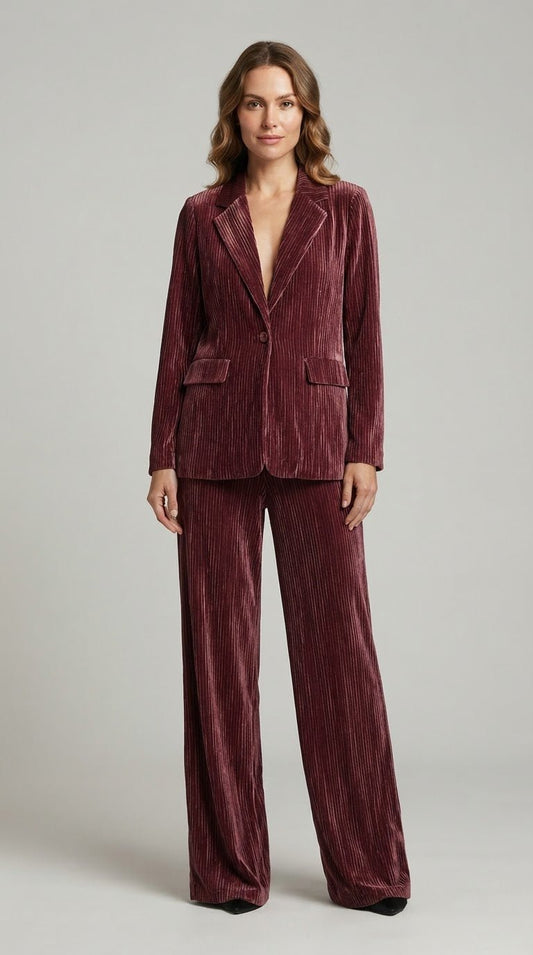 Tailleur Emme Marella effetto velluto 2 varianti colore - Malerba Showroom