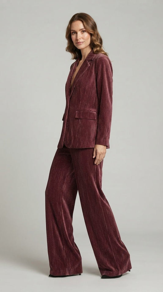 Tailleur Emme Marella effetto velluto 2 varianti colore - Malerba Showroom