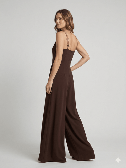 Tuta Gaimattiolo moro con bratelle dorate - Malerba Showroom