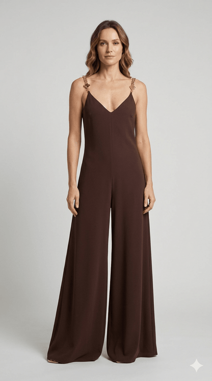 Tuta Gaimattiolo moro con bratelle dorate - Malerba Showroom