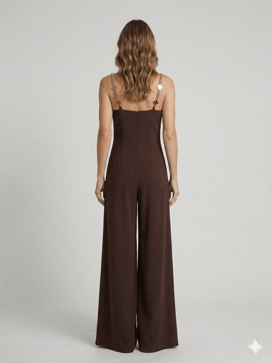Tuta Gaimattiolo moro con bratelle dorate - Malerba Showroom