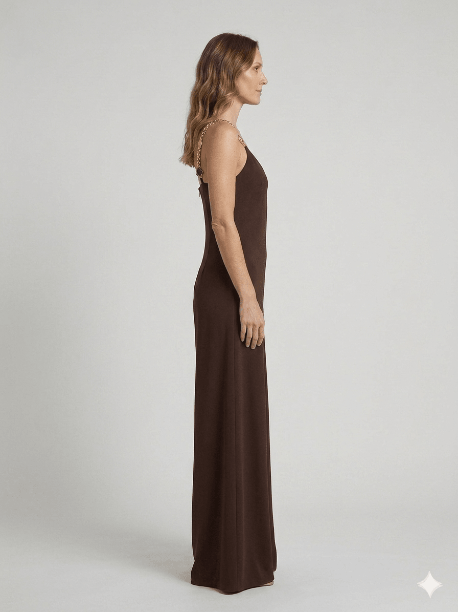 Tuta Gaimattiolo moro con bratelle dorate - Malerba Showroom
